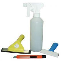 Reflectiv - Kit Di Posa 1 Raschietto+1 Taglierino 1 Spatola In Plastica+1 Spruzzatore