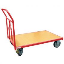 Fimm - Carrello Con Sponda Rimovibile Rosso Ripiano 1200mmx800mm