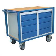 Fimm - Carrello Con Ripiano E 2 Cassettiere - Portata 500 Kg