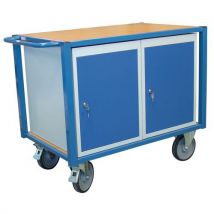 Fimm - Carrello Con 1 Ripiano E 2 Armadietti - Portata 500 Kg