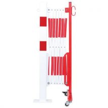 Crash Stop - Barriera Allungabile Rosso-bianco 36m Paletto 70x70 Mm