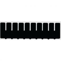 UTZ - Separatore Contenitore Norma Europea 400x300mm - 15 Scanalature - Nero Riciclabile 100%