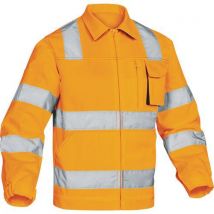 Delta Plus - Giacca Da Lavoro Alta Visibilità Mach2 In Cotone / Poliestere - Arancio Fluo-grigio - Taglia : 3xl