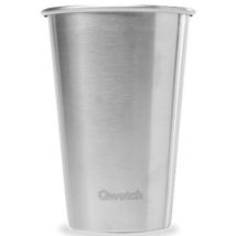 Qwetch - Bicchiere Inox Parete Singola Grigio Spazzolato 470ml