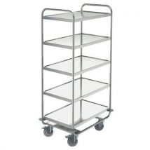 Hupfer - Carrello Di Servizio Inox - 5 Ripiani 800x500 Mm - Portata 200 Kg