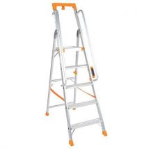 Scaletta Professionale Con 5 Gradini In Alluminio E Rampa - Manutan