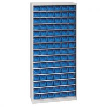 MG Magrini - Armadio Senza Ante con 90 Contenitori Blu - 675x250x1575mm - Organizzazione Spazi