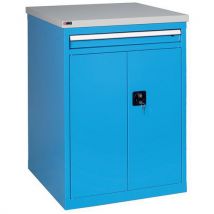MG Magrini - Armadio Metallico per PC - 717x725x1040mm - Acciaio Blu RAL 5015 - Montato