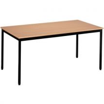 Tavolo Da Riunione 180x80 Ripiano Faggio/gambe Nere - Manutan