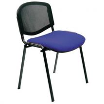 Sedia Dado Tgtnoflame Blu Chiaro Base Acciaionero Schienrete - Manutan