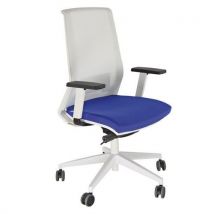 Sedia Light Fili Di Luce Blu Braccioli Opz Base Bianca - Manutan