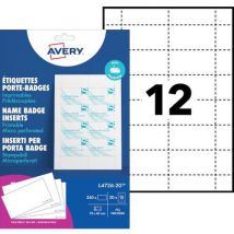 Lotto di 240 Inserto Microperforato Per Badge - Avery Dennison