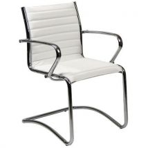 Sedia Pollux New Eco Leather Bianco Slitta - Manutan