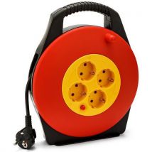 Velamp - Avvolgicavo Per Uso Domestico 4 Prese Standard Schuko-tipo F