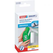 Nastro In Velcro Tesa Bianco Adesivo 1 M X 20 Mm