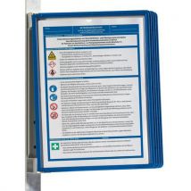 Durable - Supporto A Parete Magnetico Vario - 5 Cartelline A4 - Blu