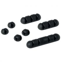Durable - Clip adesive per cavi Cavoline Mix - Antracite - 5 mm Ø cavo - Organizzazione pulita