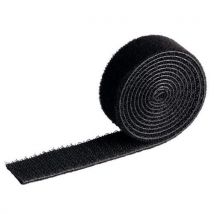 Durable - Nastro Fermacavi a Strappo Cavoline - 20 mm Nero 1 m - Organizzazione Cavi Efficiente