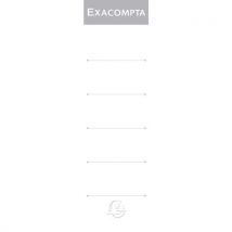 Exacompta - Confezione Da 10 Etichette Per Raccoglitore A Leva Con Retro Da 70 Mm