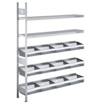 Schulte - Kit Elemento Successivo Easy-fix Con Cestelli + Rip. In Acciaio 2000x1500x400
