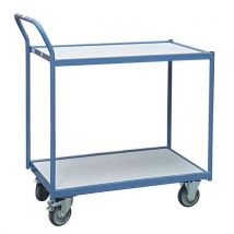 Fimm - Carrello Per Officina 2 Ripiani Con Barra Verticale 850x500 Mm 250 Kg