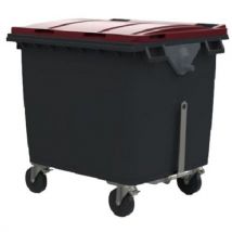 Sulo - Cassonetto 1000l Coperc Rosso Timon D'attacco +rinforzo Fond