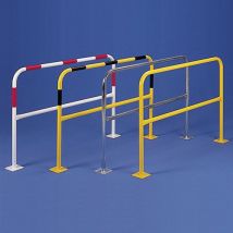 Mottez - Barriera Di Protezione Su Piastra Rossa/bianca - 2 M/40 Mm
