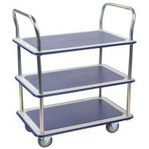 Carrello A 3 Ripiani In Metallo Portata 200 Kg - Manutan