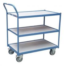 Fimm - Carrello Per Officina Con 3 Ripiani Con Maniglione 850 Mm X 500 Mm 250 Kg