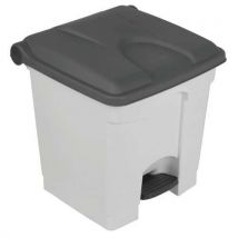 Contenitore Per Rifiuti Step-on Bianco E Grigio 30l-manutan - Manutan