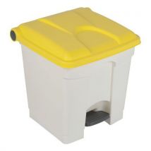 Contenitore Per Rifiuti Step-on Bianco E Giallo 30l-manutan - Manutan