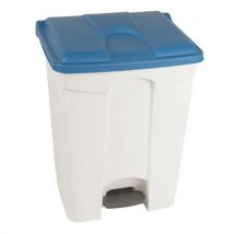 Contenitore Per Rifiuti Step-on Bianco E Blu 70l - Manutan - Manutan
