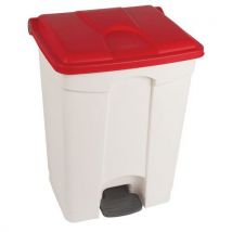 Contenitore Per Rifiuti Step-on Bianco E Rosso 70l - Manutan - Manutan