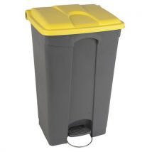 Contenitore Per Rifiuti Step-on Grigio E Giallo 90l-manutan - Manutan