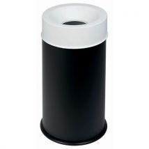Medial - Cestino Nero Ignifugo Con Coperchio Bianco 50 L