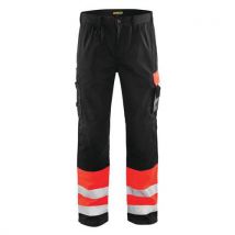 Blaklader - Pantaloni Con Le Pince Rosso/nero