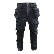 Blaklader - Pantaloni X1900 Da Artigiano Nero Nyco Cordura In Denim Elasticizzato 58c