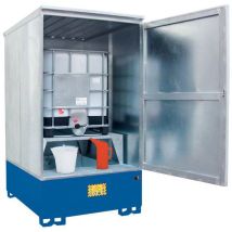 CONTCON - Vasca di Stoccaggio Zincata per Cisternette 1000L - Capacità 1000L - Ideale per Idrocarburi Solventi