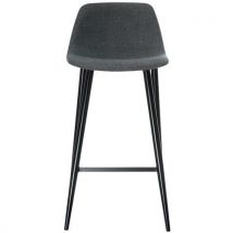 Lotto di 2 Sgabelli Must Gambe Colore Nero Seduta Grigio - Meet By Paperflow