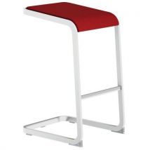 Quadrifoglio - Sgabello Alto C-stool - Bianco E Rosso - Quadrifoglio