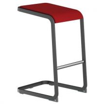 Quadrifoglio - Sgabello Alto C-stool - Antracite E Rosso - Quadrifoglio