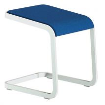 Quadrifoglio - Sgabello Basso C-stool - Bianco E Blu - Quadrifoglio