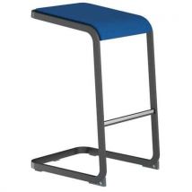 Quadrifoglio - Sgabello Alto C-stool - Antracite E Blu - Quadrifoglio