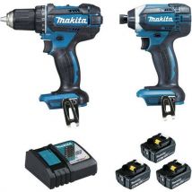 Kit Makita Trapano Avvitatore/avvitatore A Impulsi 18 V 5 Ah