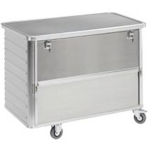 Gmohling - Carrello Contenitore In Alluminio - Sponda Scorrevole - Portata Da 650 L