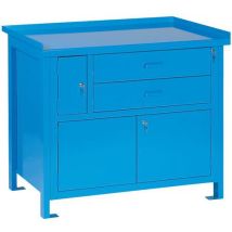 MG Magrini - Banco da officina monoblocco 1000x700x890mm - Lamiera Blu 2 cassetti Carico 2000kg