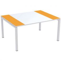Meet By Paperflow - Tavolo Da Riunione Easydesk 220x114cm Ripiano Arancione