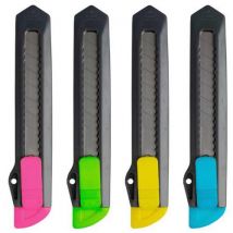 Kores - Cutter Plastic Neon Kc18-18mm-lama A Bloccaggio Manuale