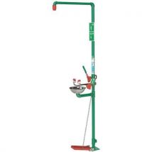 Hughes - Doccia/lavaocchi Combinata A Svuotamento Automatico In Acciaio Galvanizzato