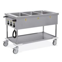 Carrello termico a giorno Inox - 86L - Grigio/Argento - Temperatura differenziata - HACCP